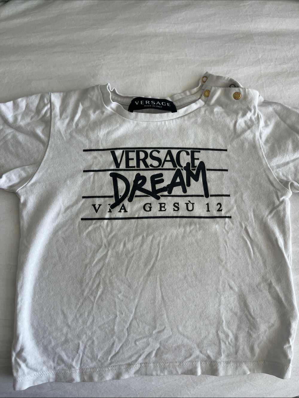 Versace White Logo 'Dream' Graphic Tee